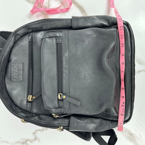 Ralph Lauren Chaps Mens Leather Backpack CH4001 Travel Work Preppy Minimalist - Picture 14 of 15